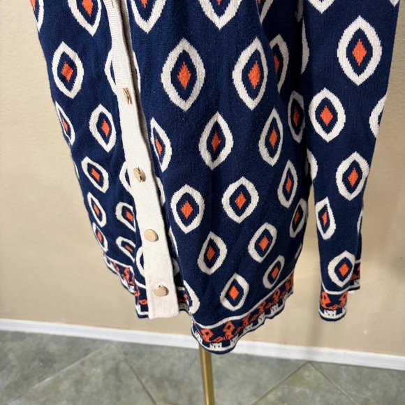 THML Aztec Southwestern Cardigan Boho Style Tunic Length Sz L Quiet Luxury - Picture 3 of 11